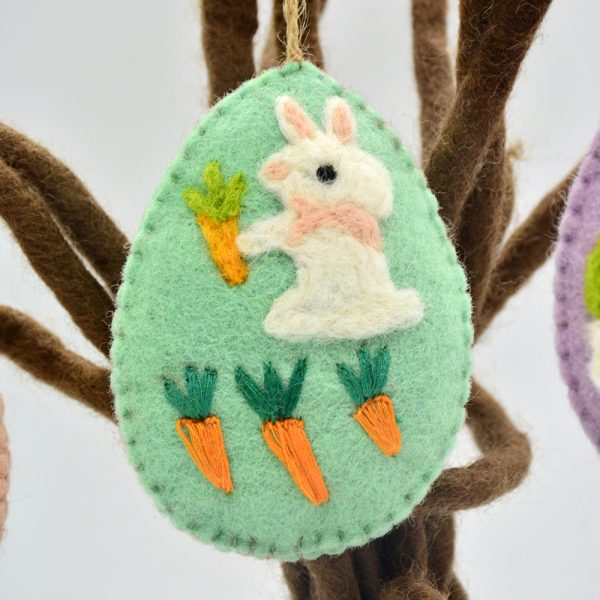 Decorated Felt Easter Eggs | Set of Handmade Easter Balls - Image 3