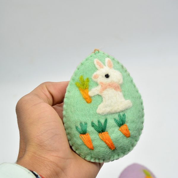 Decorated Felt Easter Eggs | Set of Handmade Easter Balls - Image 7