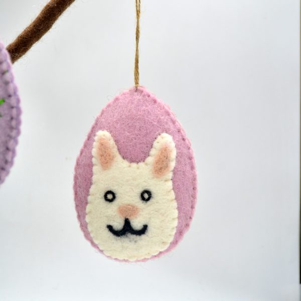Decorated Felt Easter Eggs | Set of Handmade Easter Balls - Image 4