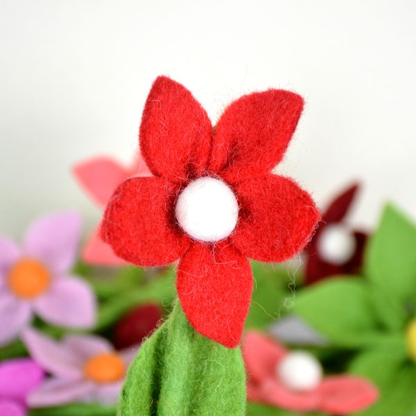 DIY Crafted Felt Flowers Bouquet | Colorful Handmade Flowers