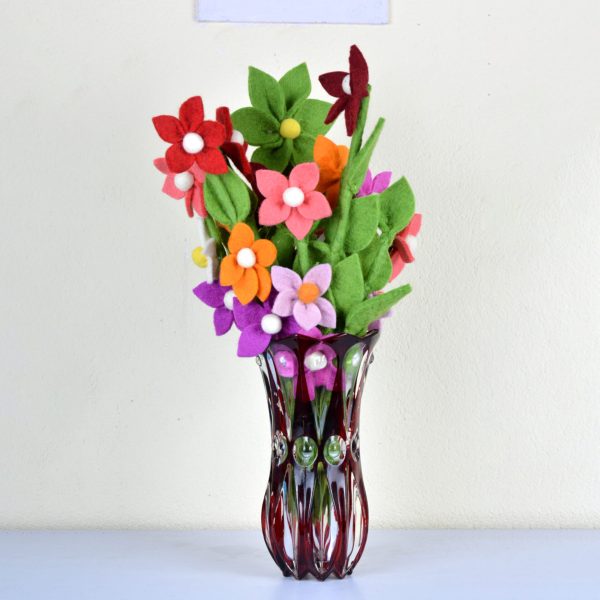 DIY Crafted Felt Flowers Bouquet | Colorful Handmade Flowers - Image 2