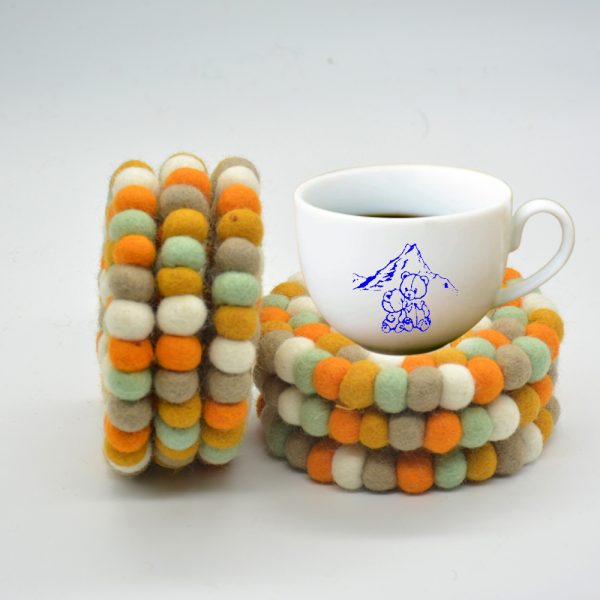 Decorative Wool Felt Ball Coaster for Table Protect | Eco Friendly - Image 6
