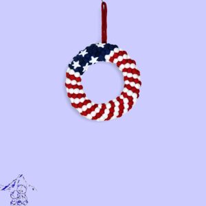 Felt Ball Wreath for Fourth of July
