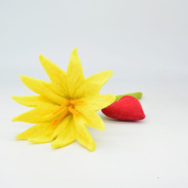 Set of Felted Flowers for Valentine | 100% wool - Image 4