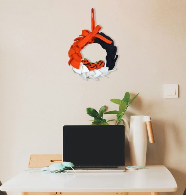 High Quality Felt Leaf Wreath | Halloween and Autumn Decorations - Image 2