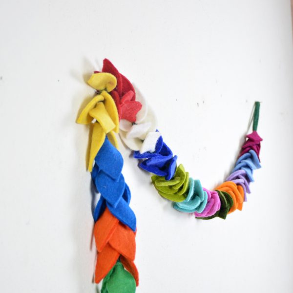 Eco Friendly Wool Felt Colorful Leaf Garland for Indoor Decoration - Image 4