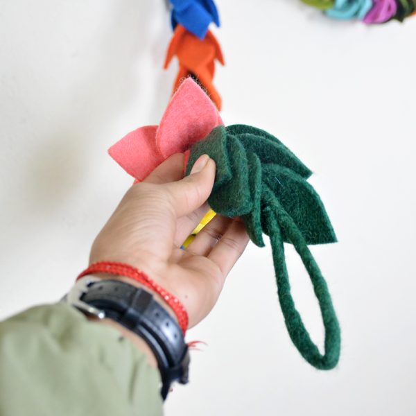 Eco Friendly Wool Felt Colorful Leaf Garland for Indoor Decoration - Image 5