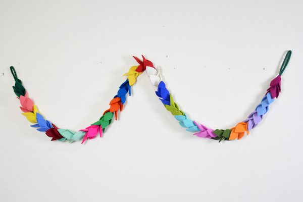 Eco Friendly Wool Felt Colorful Leaf Garland for Indoor Decoration - Image 6