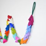 Eco Friendly Wool Felt Colorful Leaf Garland for Indoor Decoration