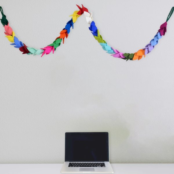 Eco Friendly Wool Felt Colorful Leaf Garland for Indoor Decoration - Image 8