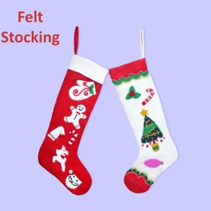 Decorative Felt Stocking for Christmas