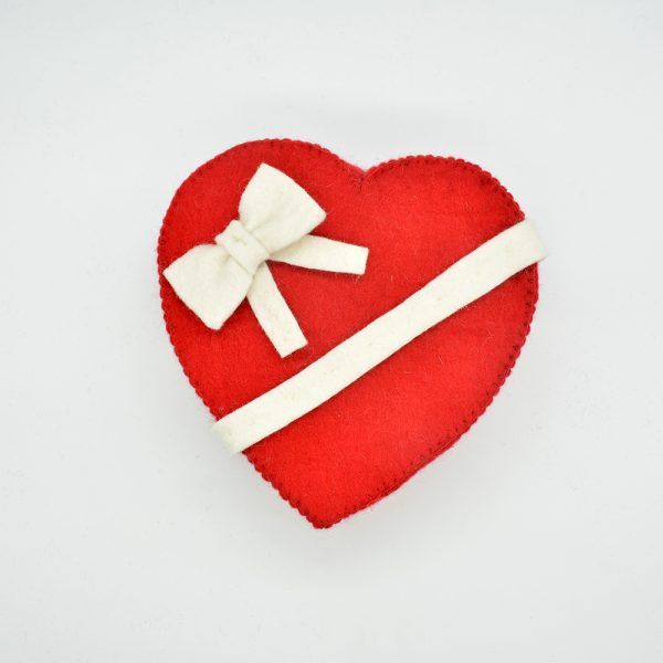 Felt Crafted Gift Box | Teddy Bears, Roses, and a Heart Shaped Cookie - Image 7