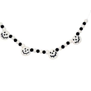 Felt Ball and Skull Face Garland for Halloween Decoration