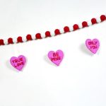 Felt Heart and Ball Garland for Valentine | Handmade Heart Ornaments Garland