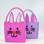 Pink and Purple Felt Easter Baskets | Handmade Easter Decoration
