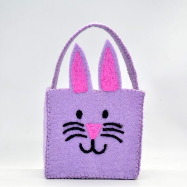 Pink and Purple Felt Easter Baskets | Handmade Easter Decoration - Image 6