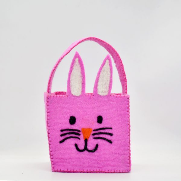 Pink and Purple Felt Easter Baskets | Handmade Easter Decoration - Image 5