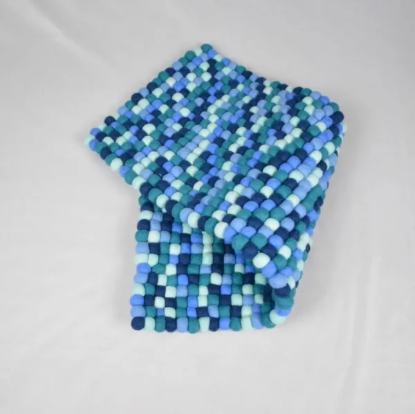 Felt Ball Table Runner | Handmade Table Rug - Image 3