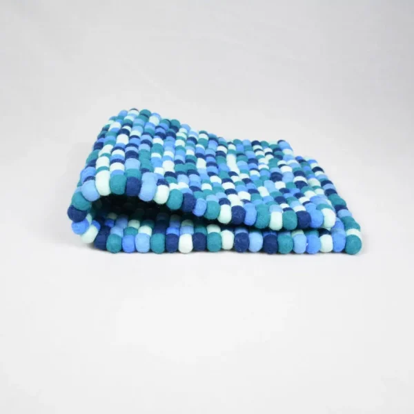 Felt Ball Table Runner | Handmade Table Rug - Image 4