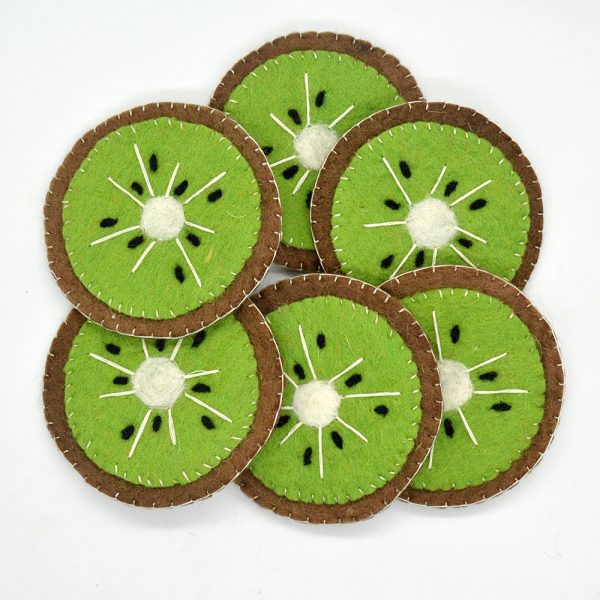 Felt Coaster and Trivet | Kiwi Design Trivet and Coaster Set - Image 6