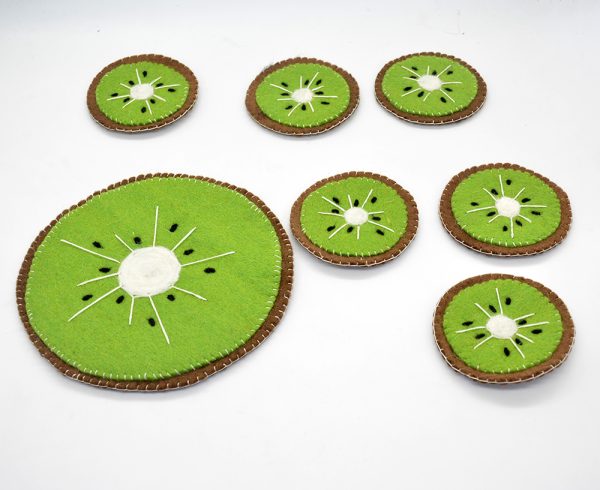 Felt Coaster and Trivet | Kiwi Design Trivet and Coaster Set - Image 10