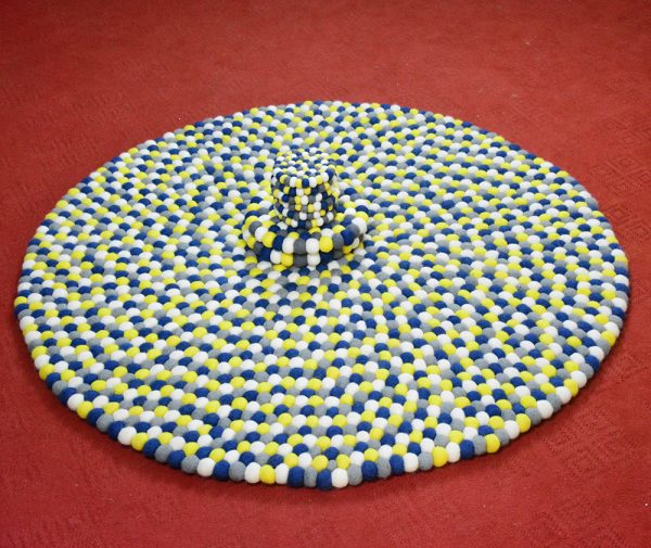 High Quality Felt Ball Rug | Handmade Carpet for Indoor Home - Image 6