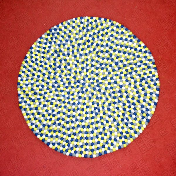 High Quality Felt Ball Rug | Handmade Carpet for Indoor Home - Image 5