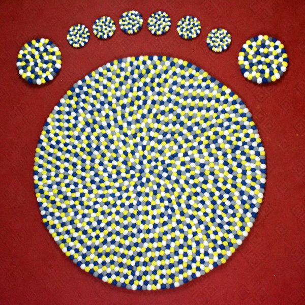 High Quality Felt Ball Rug | Handmade Carpet for Indoor Home - Image 2
