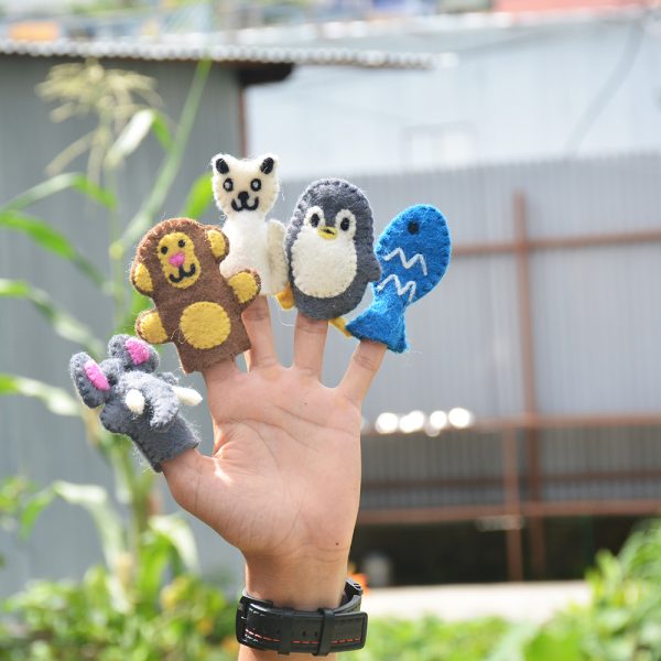 Jungle Friends Finger Puppets-5 Pack - Image 2