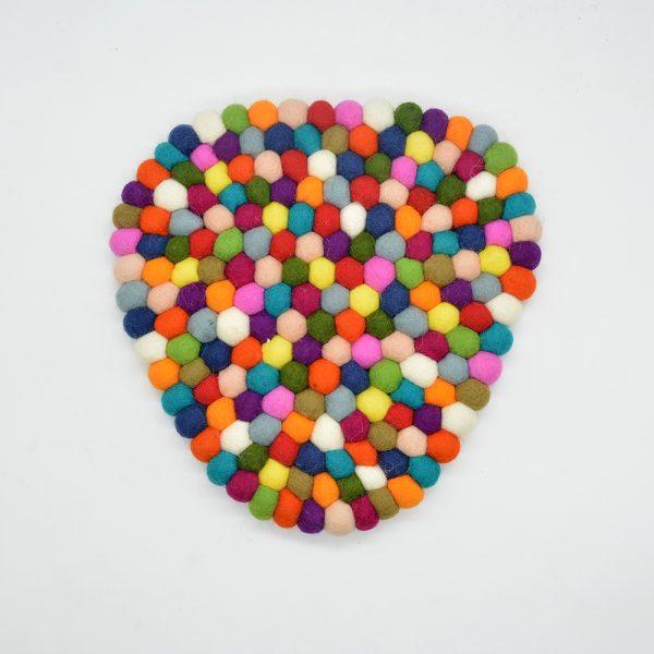 Felt Ball Oval Trivet | Trivet for Table Top Protect - Image 3
