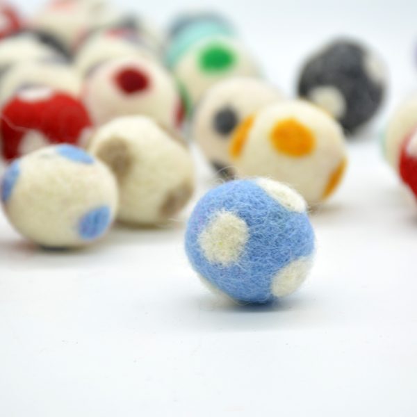 Wool Felt Polka Ball | Decorated Ball - Image 6