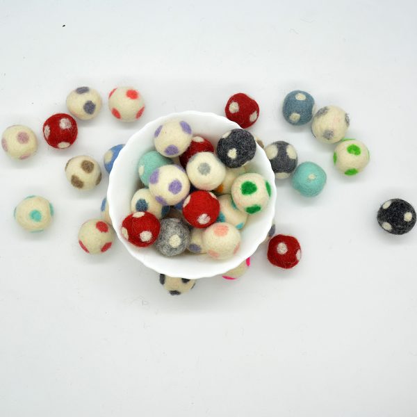 Wool Felt Polka Ball | Decorated Ball - Image 5