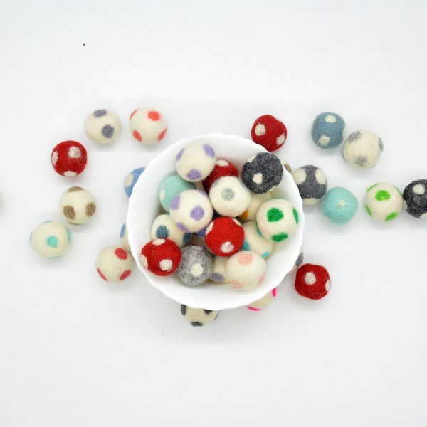 Wool Felt Polka Ball | Decorated Ball - Image 4