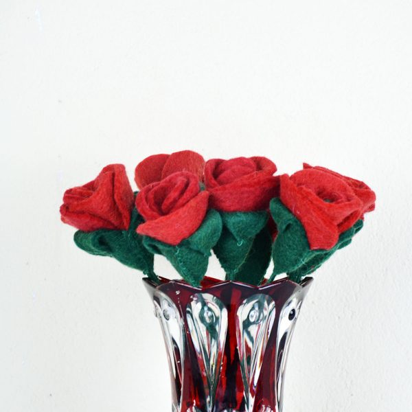 Colorful Felted Rose | Handmade Felt Rose for Special Occasions - Image 9