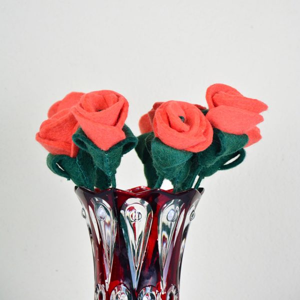 Colorful Felted Rose | Handmade Felt Rose for Special Occasions - Image 8