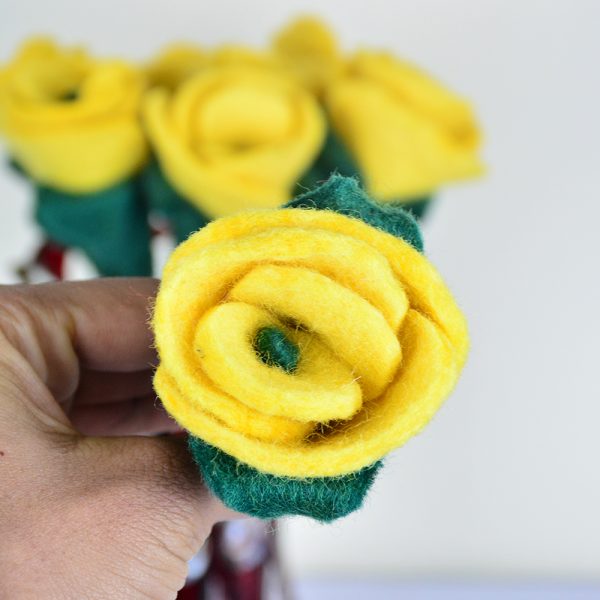 Colorful Felted Rose | Handmade Felt Rose for Special Occasions - Image 5