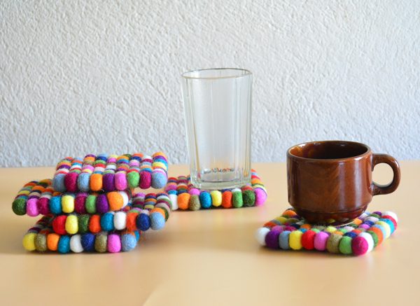 10x10cm Wool Felt Coaster | High Quality Coaster - Image 3