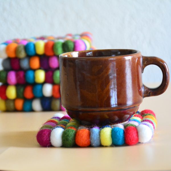 10x10cm Wool Felt Coaster | High Quality Coaster - Image 2