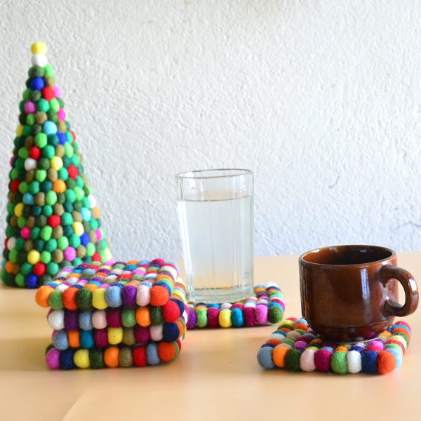 10x10cm Wool Felt Coaster | High Quality Coaster - Image 5