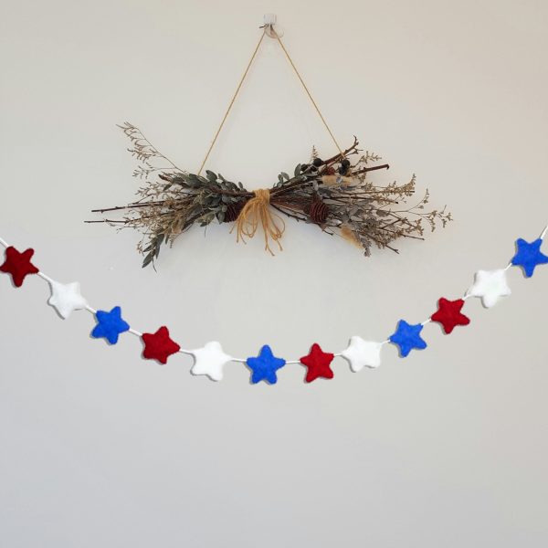 Felt Star Garland for Indoor Home Decoration