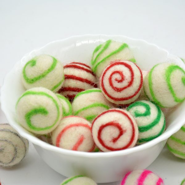 Wool Felt Swirl Ball | Decorated Ball - Image 3