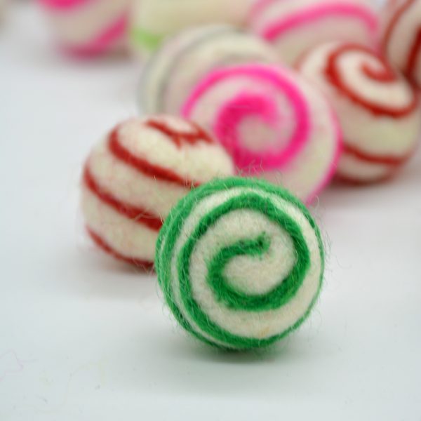 Wool Felt Swirl Ball | Decorated Ball - Image 5
