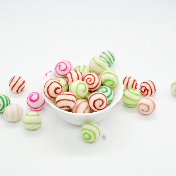 Wool Felt Swirl Ball | Decorated Ball - Image 4