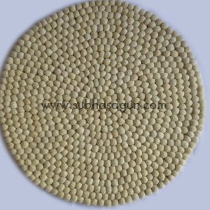 Single Color Handmade Felt Ball Rugs | Manufactured Using 100% Wool