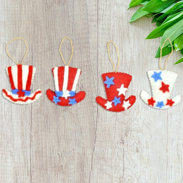 Uncle Sam Felt Hat | Fourth of July Ornament