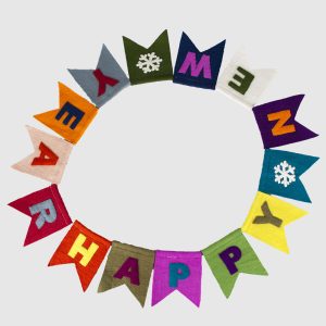 Happy New Year Felt Garland | Festive Decoration