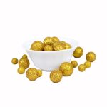 Yellow Wool Felt Glitter Balls | Handmade