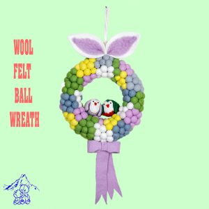 Felt Ball Wreath for Easter Decoration | High Quality Wreath
