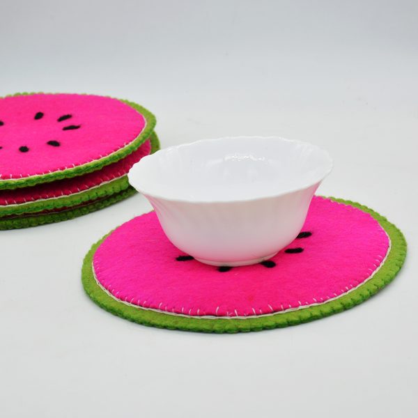 Decorative Felt Trivet | Watermelon Design Trivet - Image 5