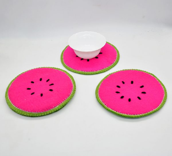 Decorative Felt Trivet | Watermelon Design Trivet - Image 2